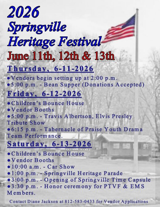 2026 Springville Heritage Festival Schedule
