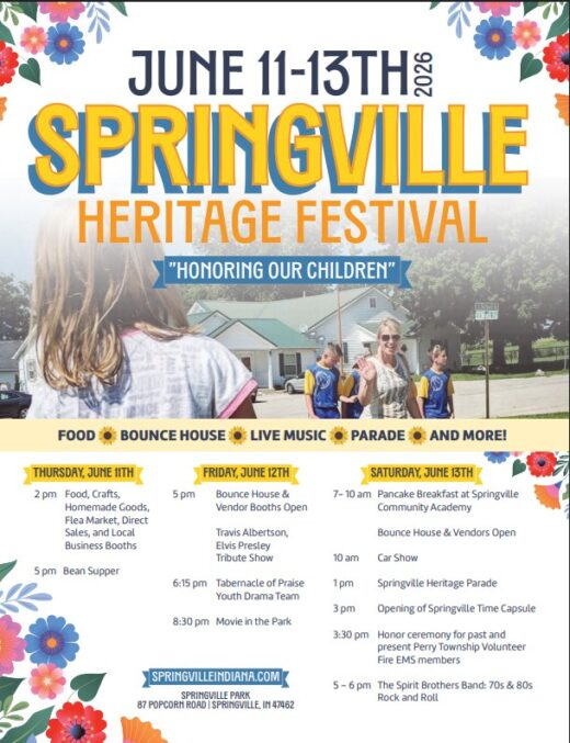 2026 Springville Heritage Festival Schedule