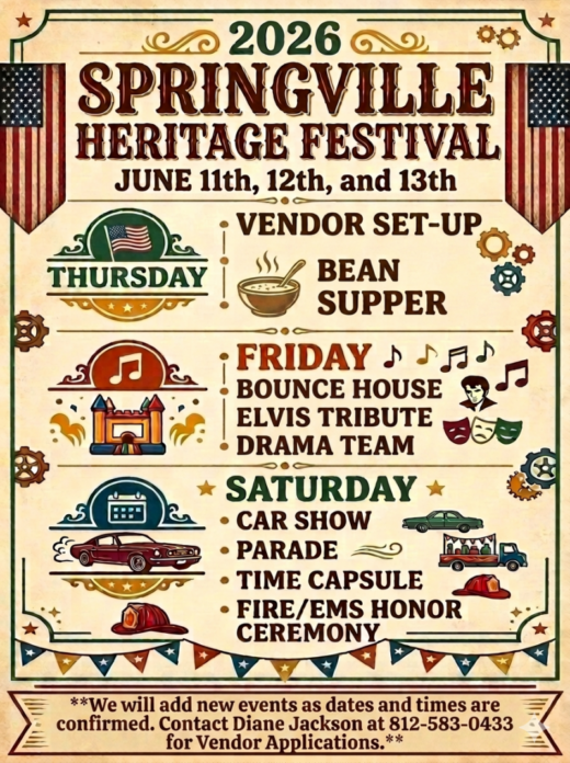 2026 Springville Heritage Festival Poster
